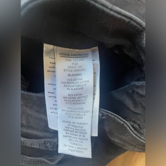 Good American Good Legs Skinny Jean in Black - Size 6 - Picture 11 of 12